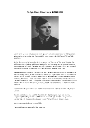 A preview of a PDF biography for Harris, Albert Alfred